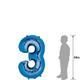 34in Blue Number Balloon (3)